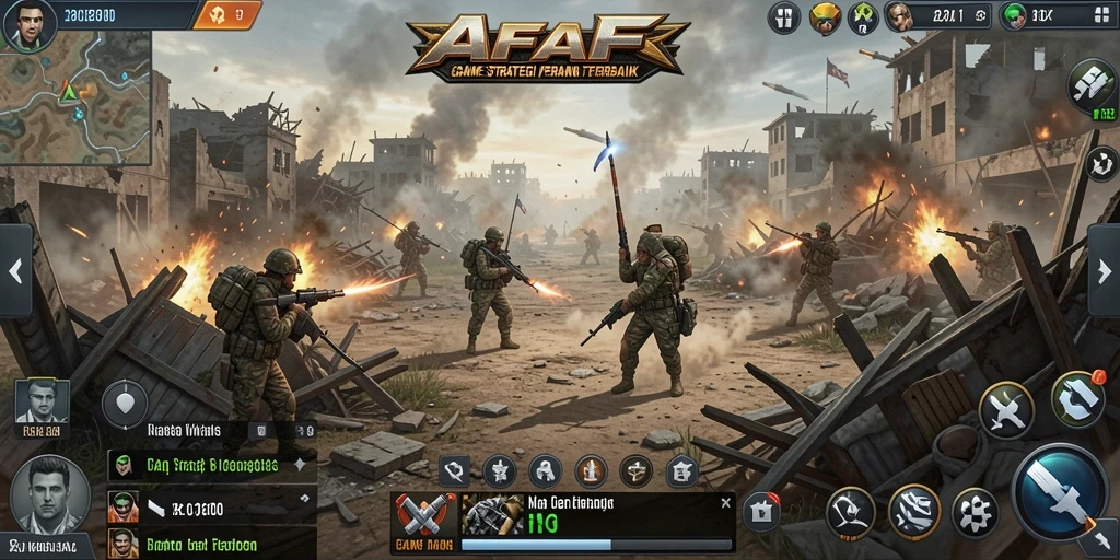Tampilan menarik dari gameplay dan strategis AFAF.