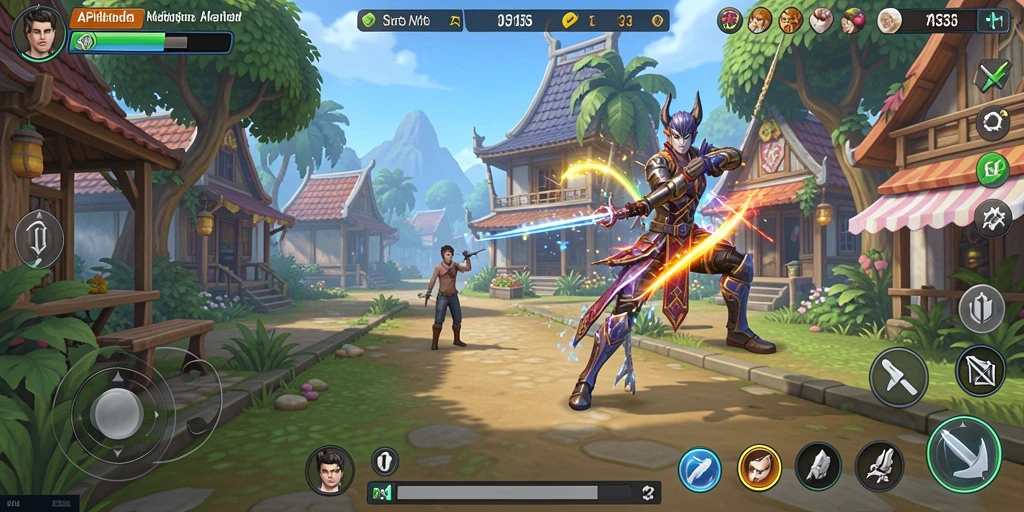 Tampilan gameplay menyenangkan dalam simulator kehidupan yang dinamis.
