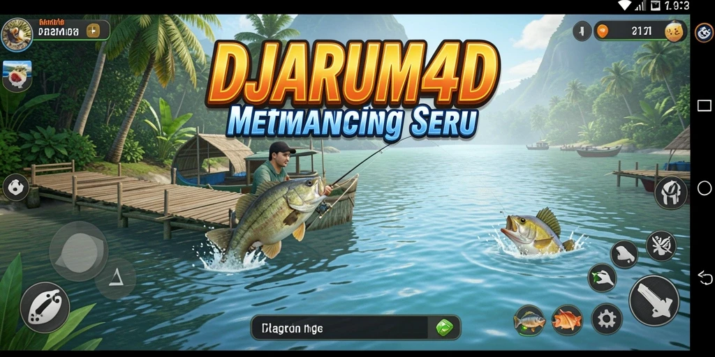 Tampilan gameplay DJARUM4D yang menarik dengan suasana memancing yang menenangkan.
