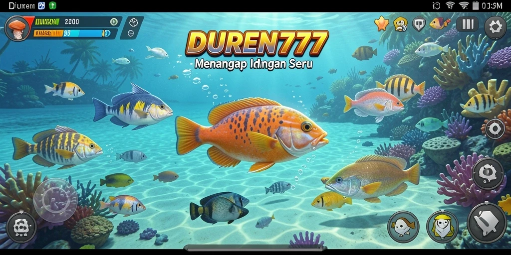 Screenshot DUREN777 menunjukkan pemain menikmati pengalaman memancing.