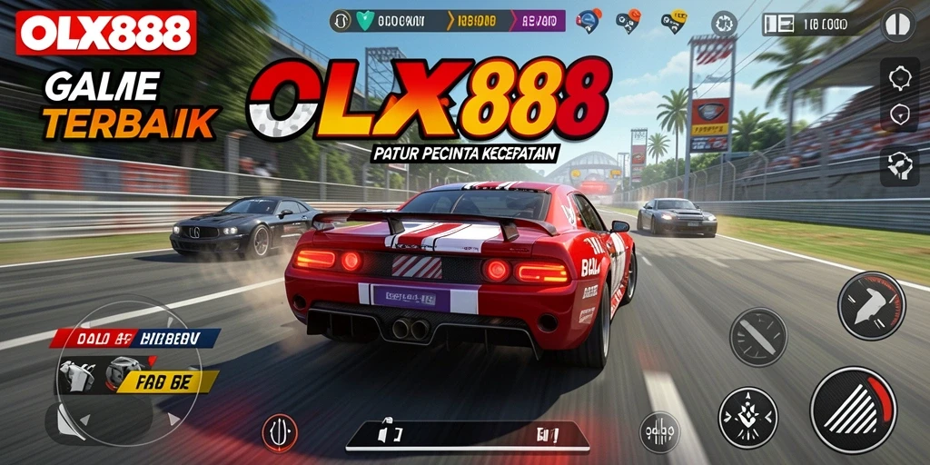 Tampilan gameplay balap yang mendebarkan di OLX888.
