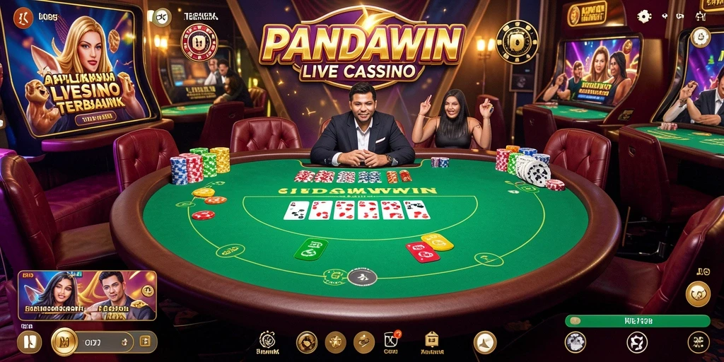 Tampilan gameplay Live Casino yang menarik dan interaktif dari PANDAWIN.