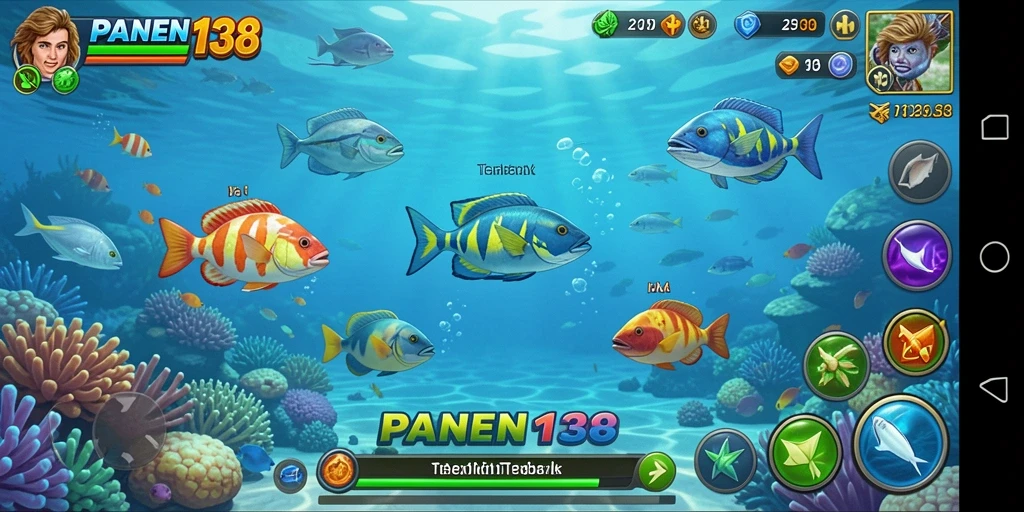 Screenshot utama PANEN138 menampilkan aksi seru Tembak Ikan.