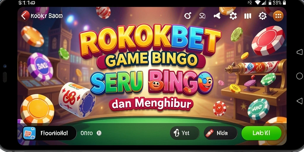Screenshot permainan Bingo ROKOKBET dengan antarmuka menarik dan pemain aktif.