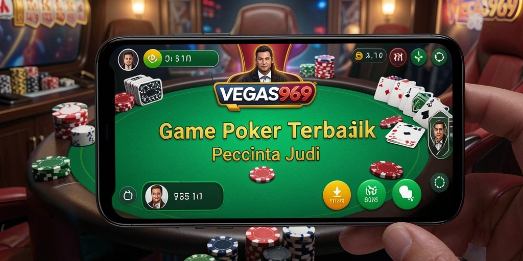 Tampilan gameplay intens dan seru dari VEGAS969 saat bermain poker.